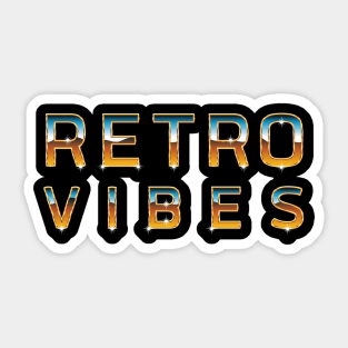 Retro Vibes Music 80s 90s 00s Sticker